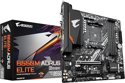 Gigabyte B550M Aorus Elite AMD Ryzen Micro ATX Ultra Durable Motherboard